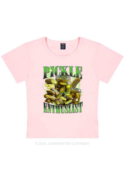 Pickle Enthusiast Y2K Baby Tee Cherrykitten