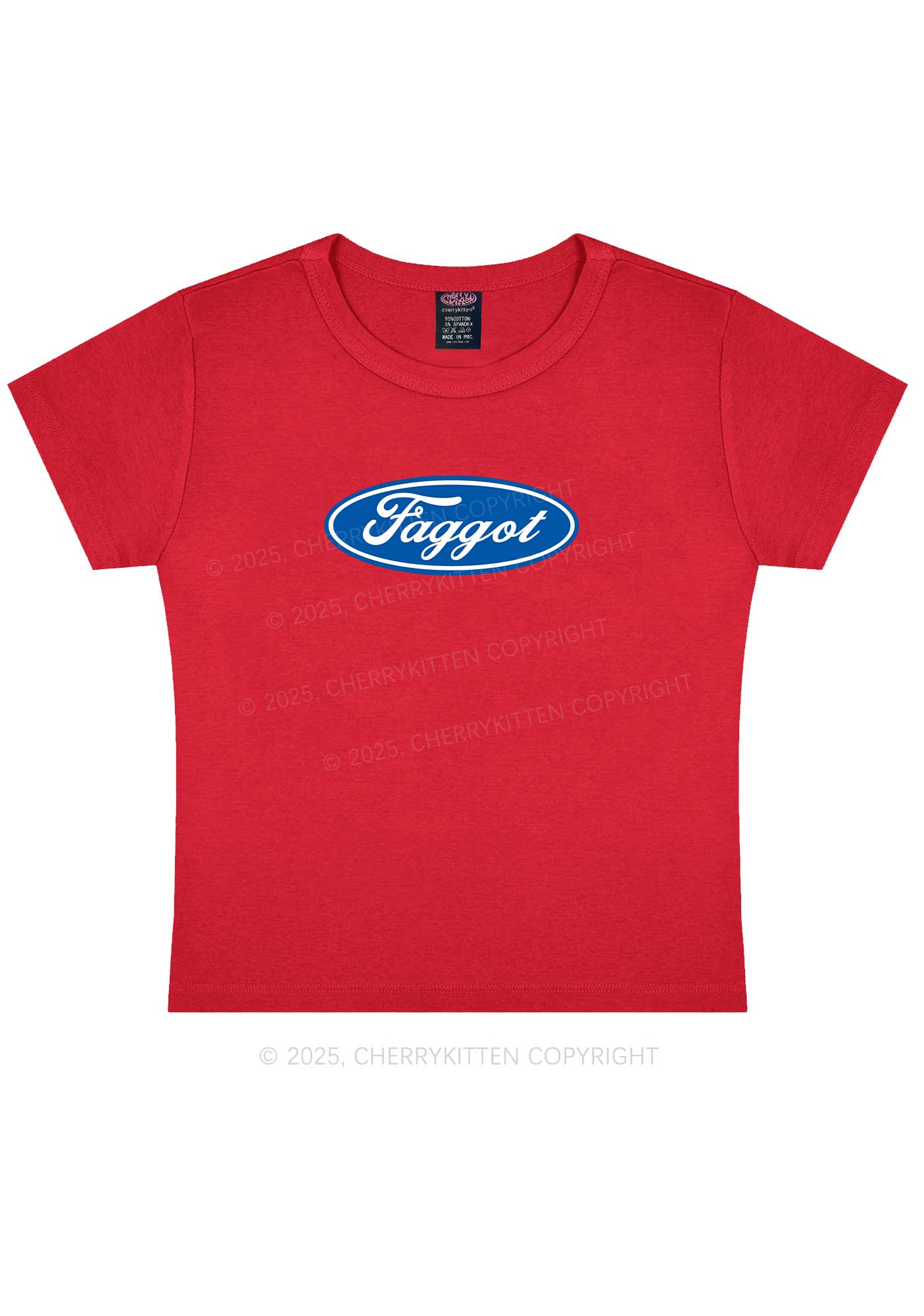 Faggot Pride Y2K Baby Tee Cherrykitten