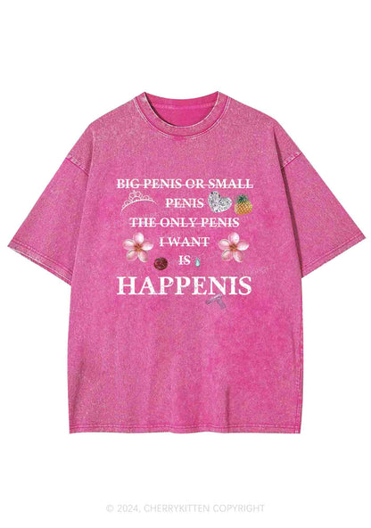 I Want Happenis Y2K Washed Tee Cherrykitten