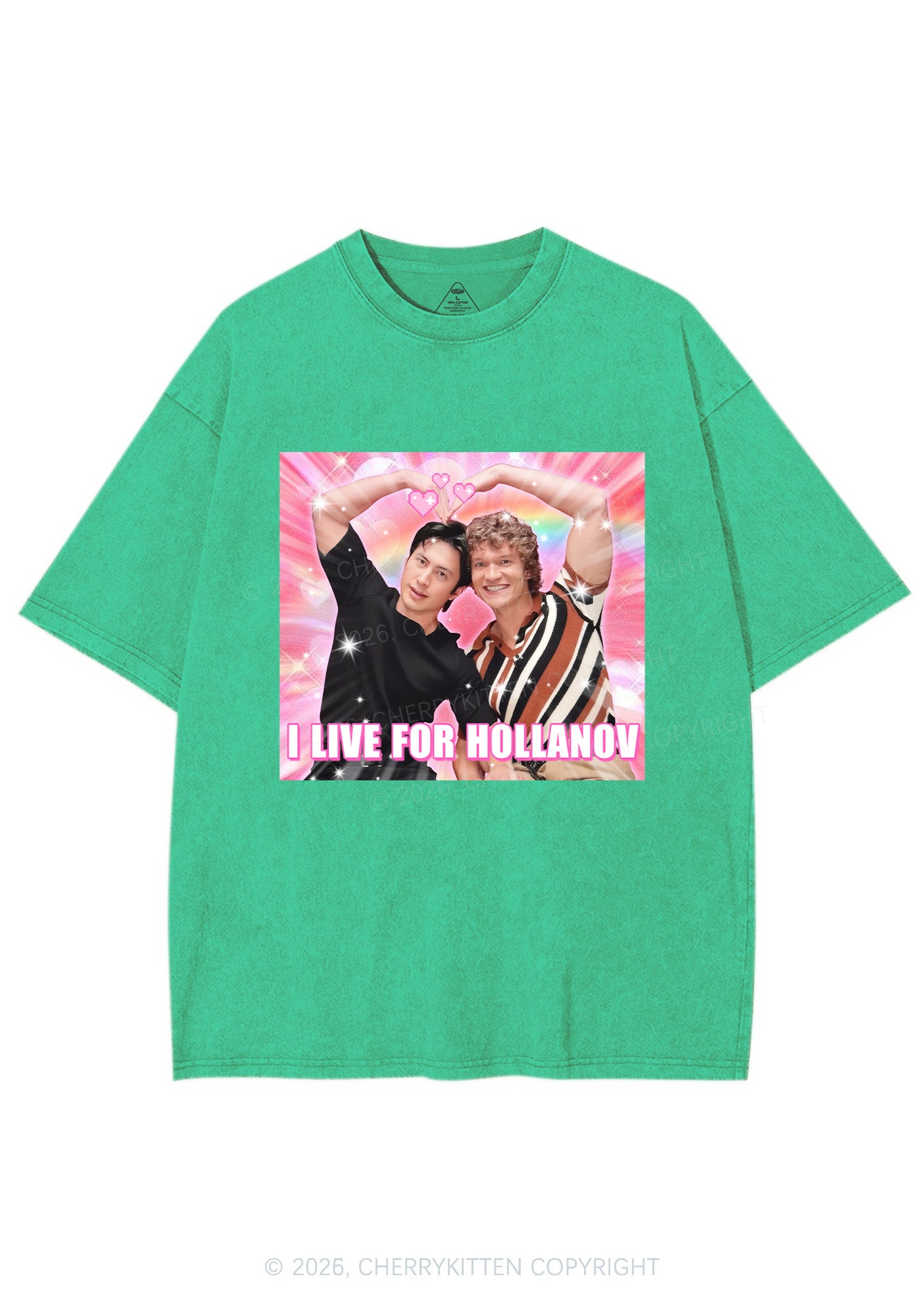 I Live For Hockey Duo HR Y2K Shirts Washed Tee Cherrykitten