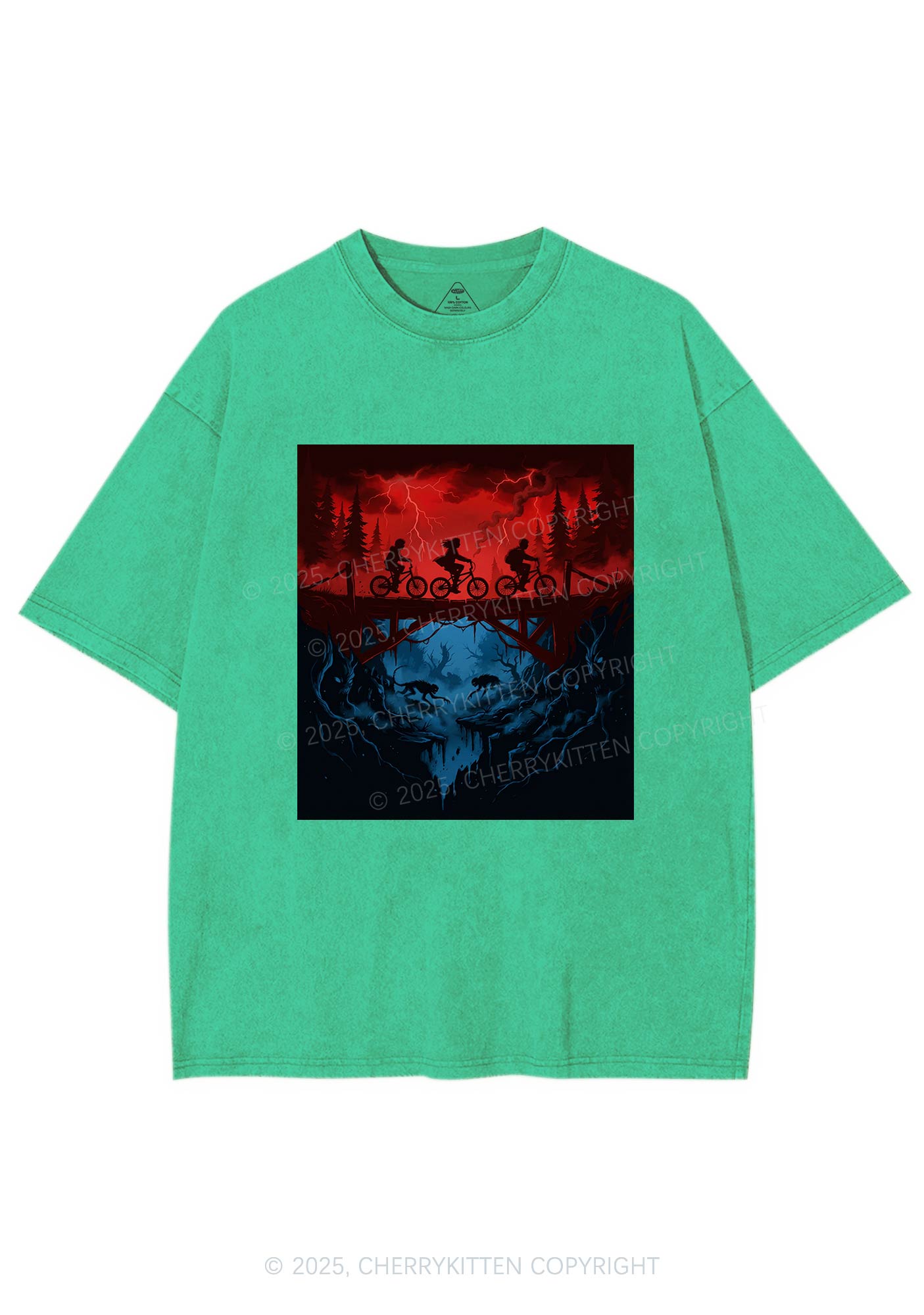 Red Storm Riders Y2K Shirts Washed Tee Cherrykitten