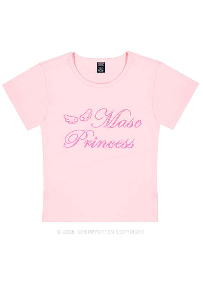 Rhinestone Masc Princess Pride Y2K Baby Tee Cherrykitten