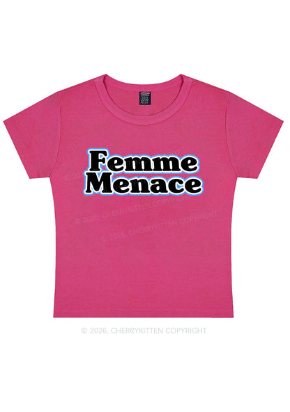 Femme Menace Pride Y2K Baby Tee Cherrykitten