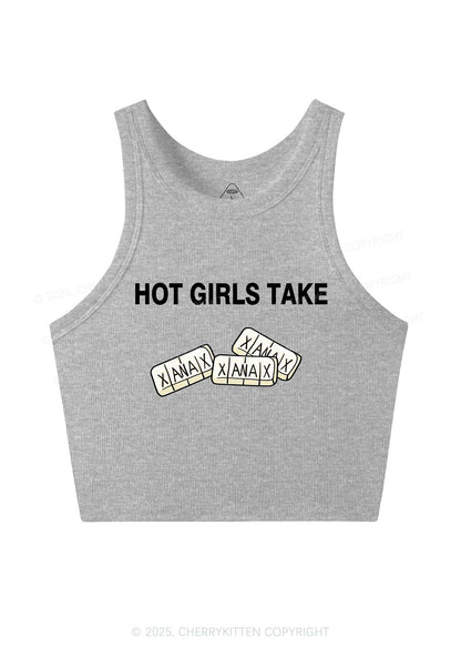 Hot Girls Take Xanax Y2K Crop Tank Top Cherrykitten