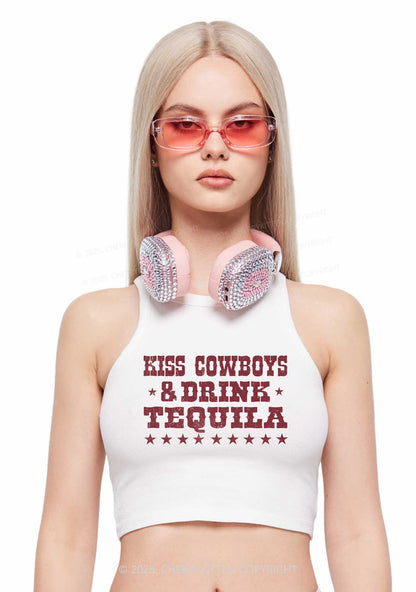 Kiss Cowboys Y2K Crop Tank Top Cherrykitten