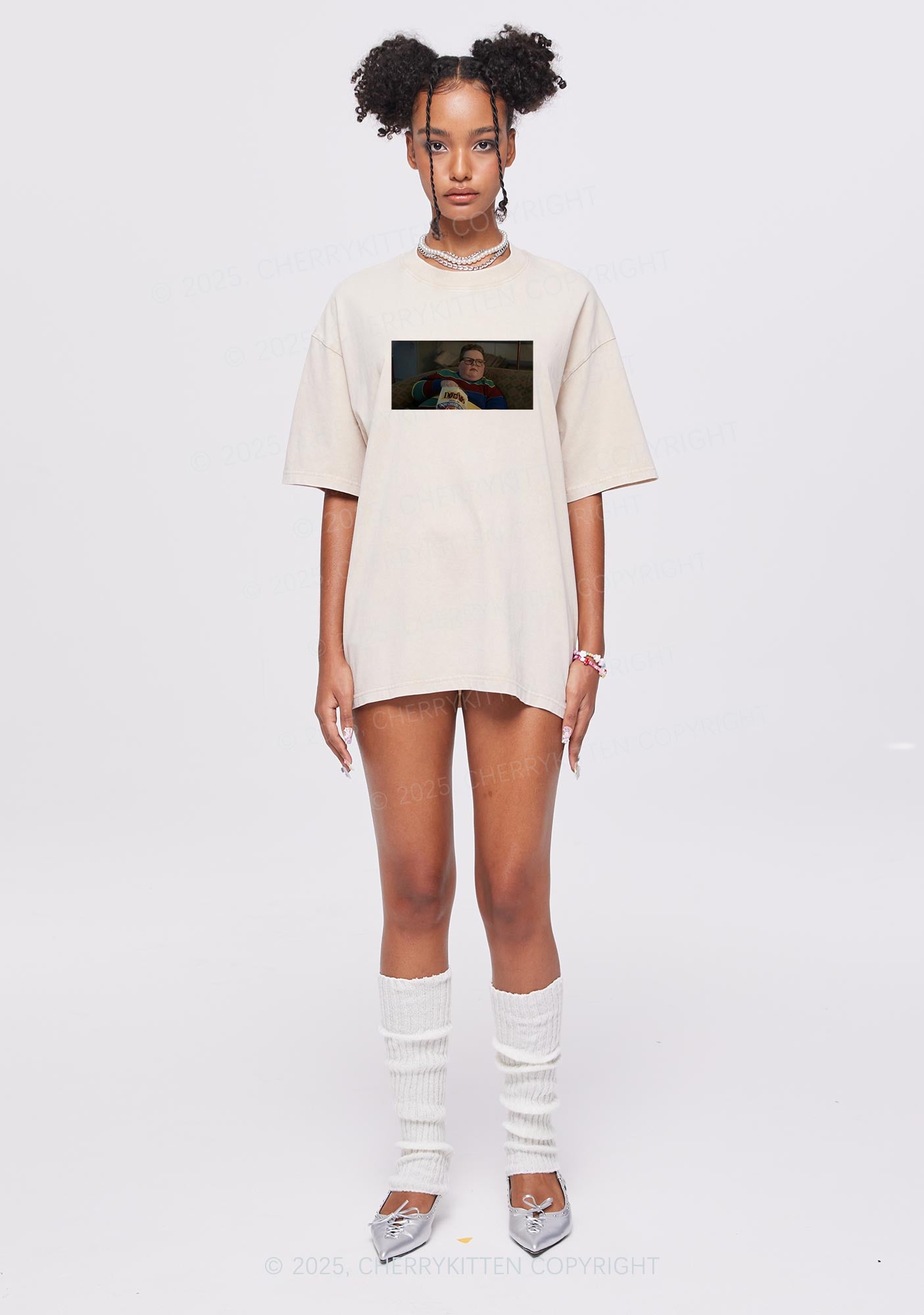 Snack Break Y2K Shirts Washed Tee Cherrykitten