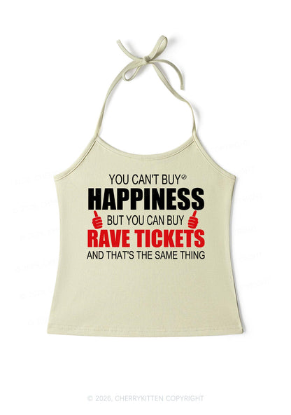 Happiness Rave Tickets Y2K Halter Neck Cami Cherrykitten
