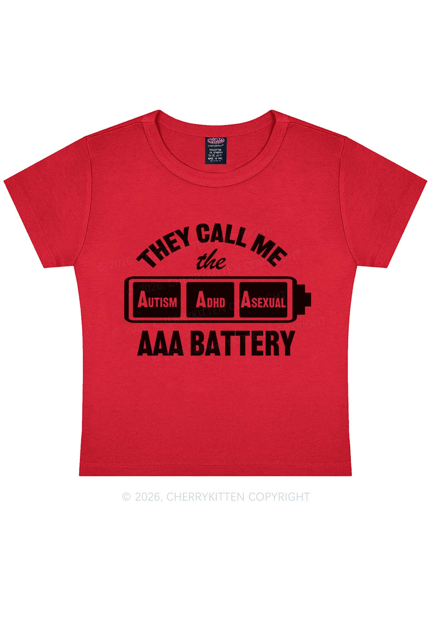 They Call Me AAA Battery Pride Y2K Baby Tee Cherrykitten