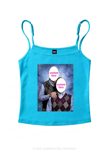 Custom Step Brothers Portrait Y2K Spaghetti Strap Cami Cherrykitten