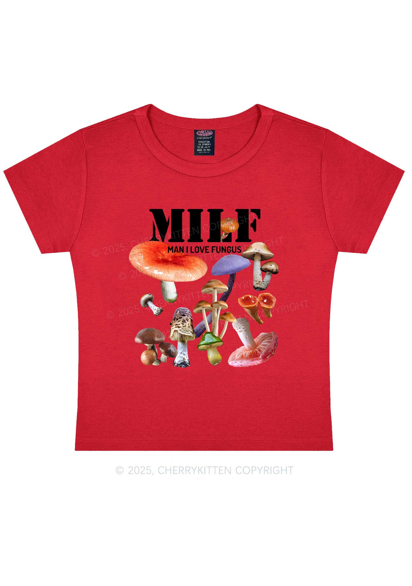 Man I Love Fungus Y2K Baby Tee Cherrykitten