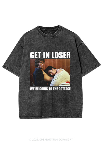 We Are Going To Cottage HR Y2K Shirts Washed Tee Cherrykitten