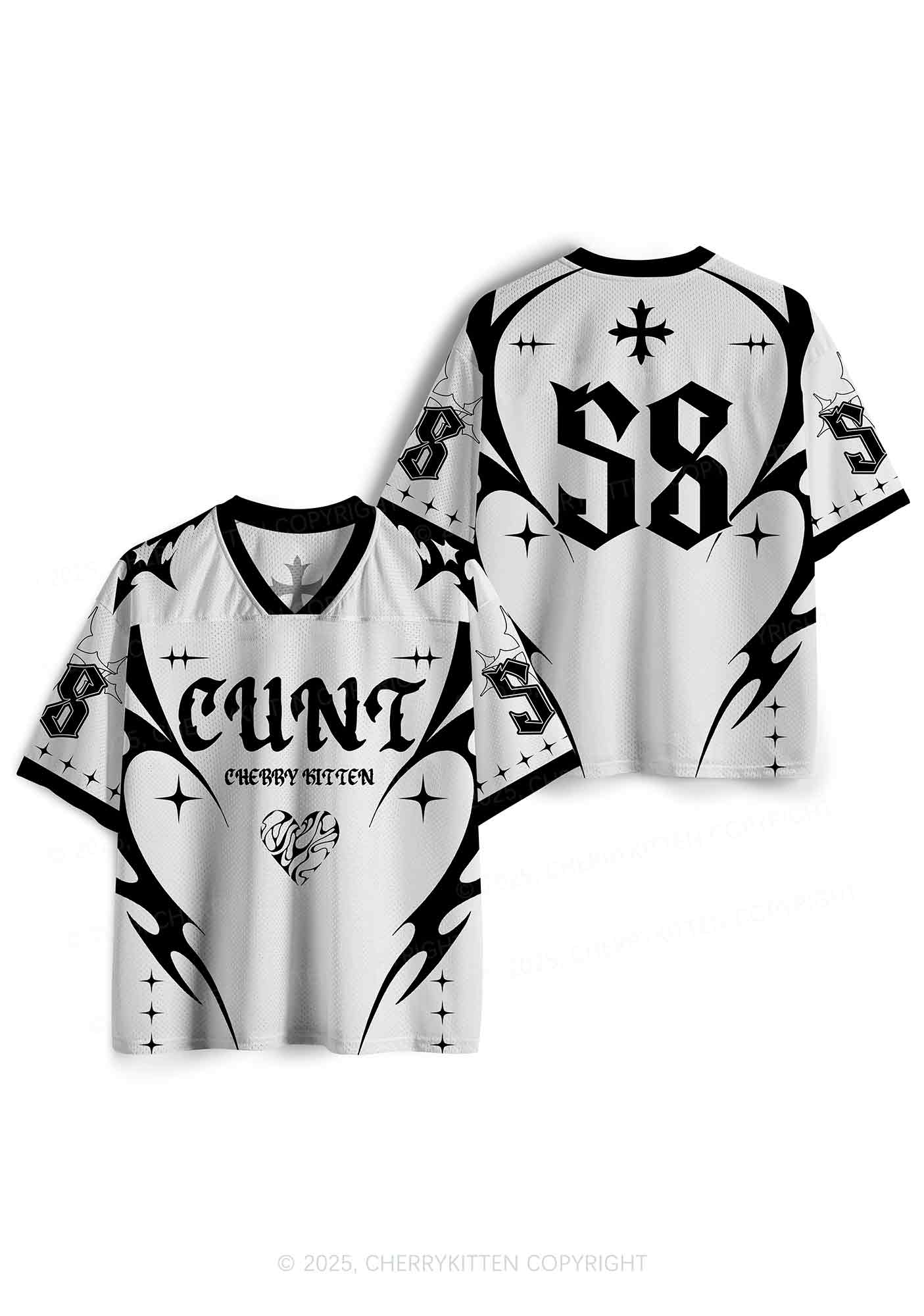 Custom White Cxxt Y2K Sport Jersey Shirts Cherrykitten