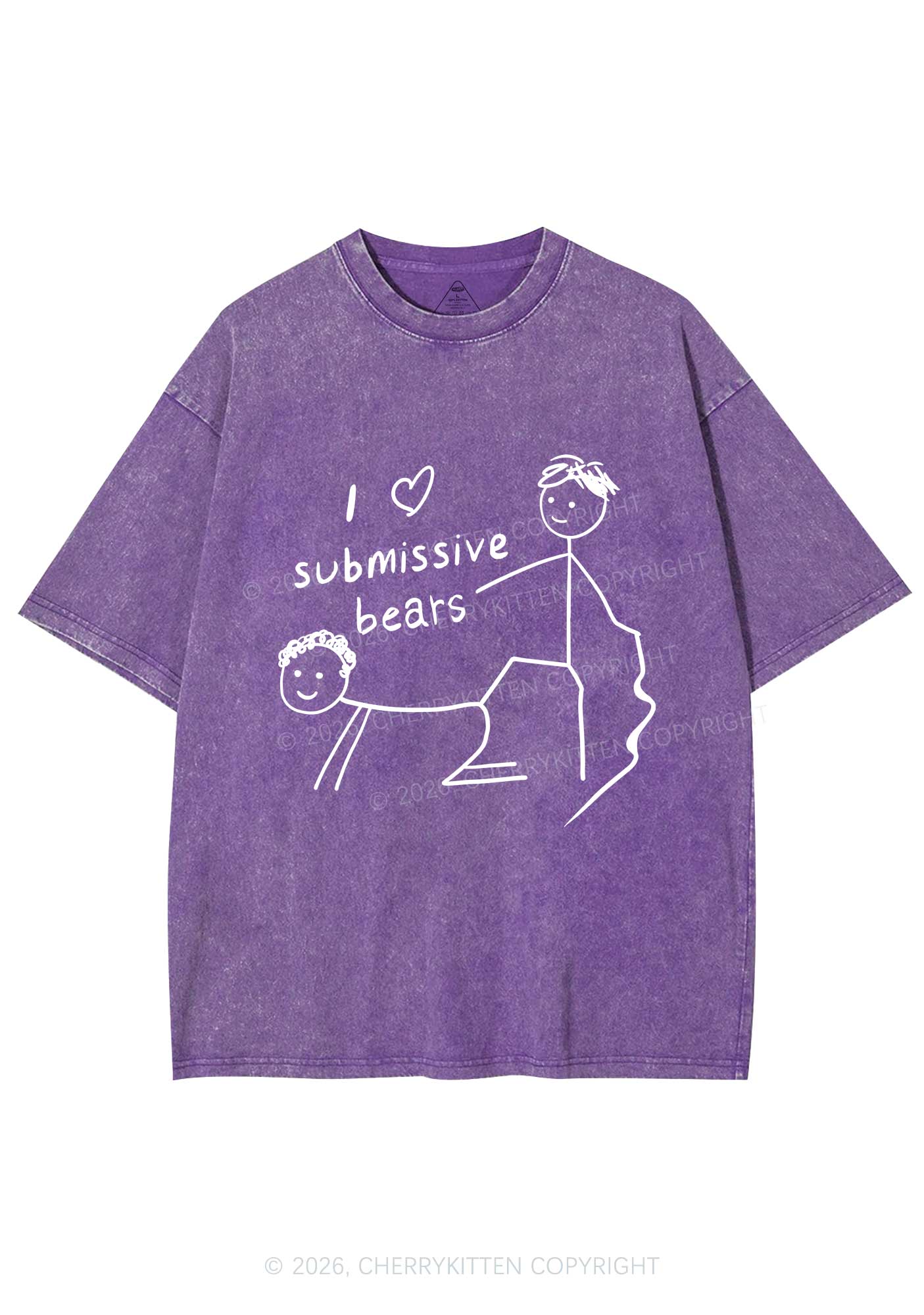 I Love S Bears Y2K Shirts Washed Tee Cherrykitten