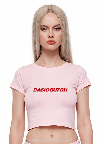 Basic Butch Y2K Baby Tee Cherrykitten