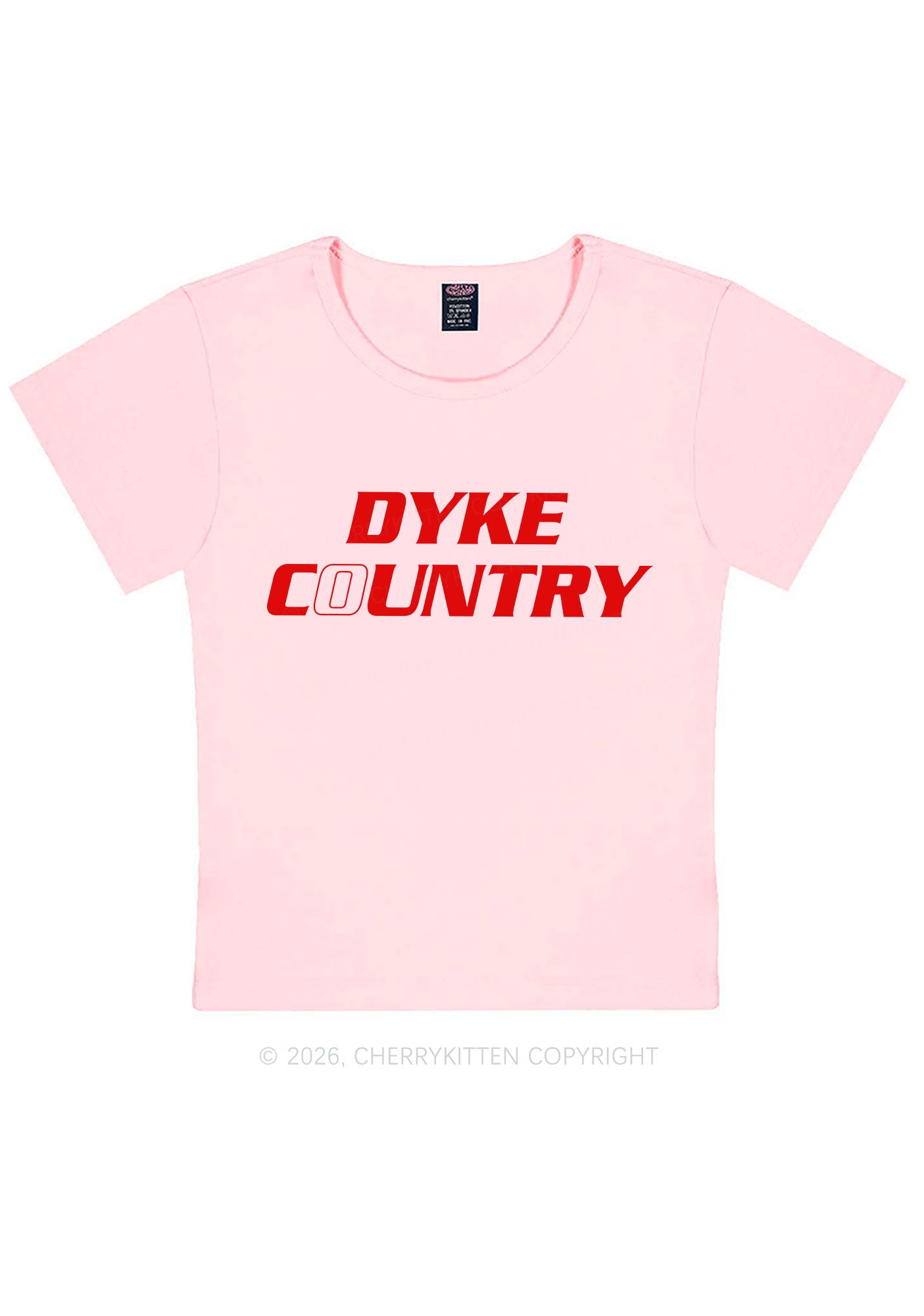 Dyke Country Pride Y2K Baby Tee Cherrykitten