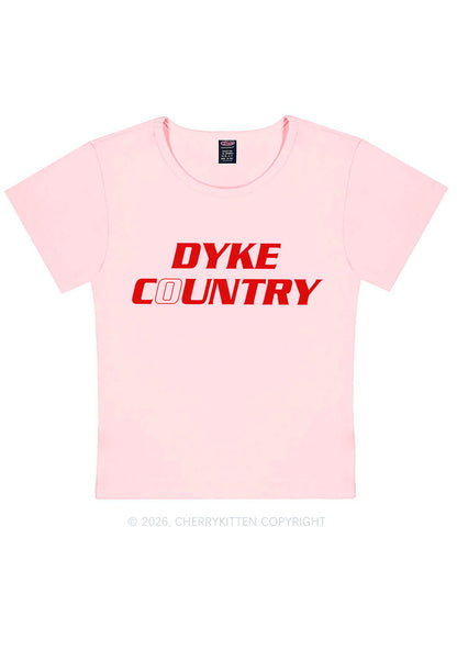 Dyke Country Pride Y2K Baby Tee Cherrykitten
