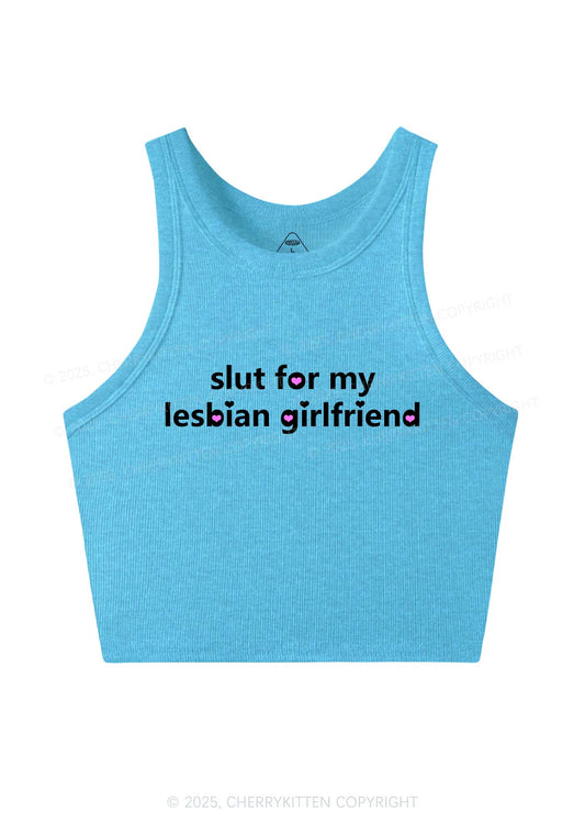 Slxt For My Lesbian Girlfriend Pride Y2K Crop Tank Top Cherrykitten