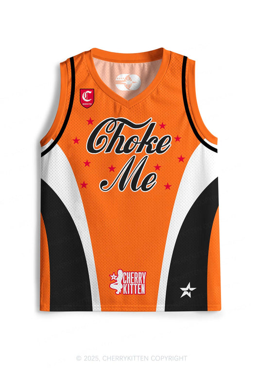 Custom Orange Choke Me Y2K Sport Jersey Tank Cherrykitten