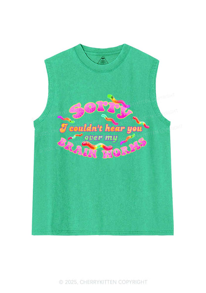 Brain Worms Y2K Washed Muscle Tank Cherrykitten