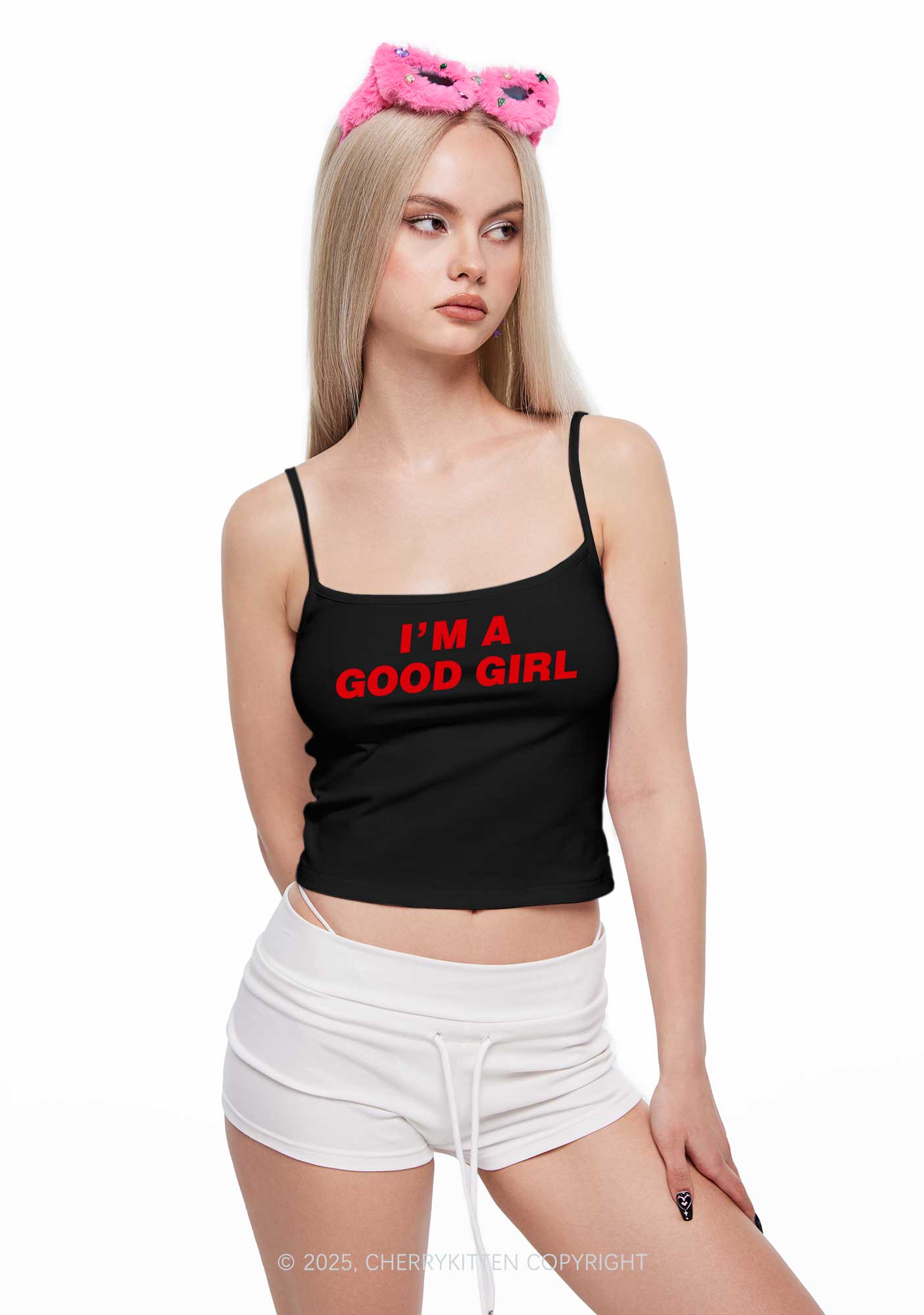 Im A Good Girl Y2K Spaghetti Strap Cami Cherrykitten