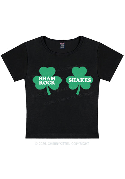 Shamrock Shakes St Patricks Y2K Baby Tee Cherrykitten