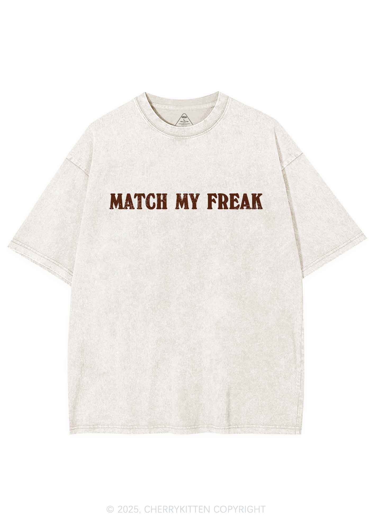 Match My Freak Y2K Shirts Washed Tee Cherrykitten