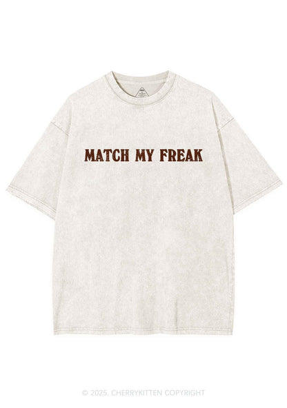 Match My Freak Y2K Shirts Washed Tee Cherrykitten