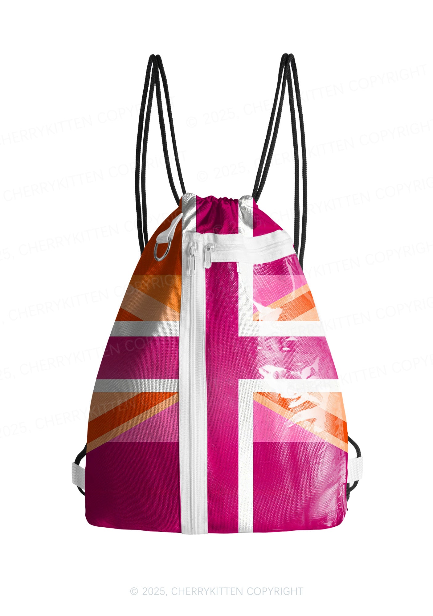 Lesbian Cross Flag Pride Y2K Drawstring Itabag Backpack Cherrykitten