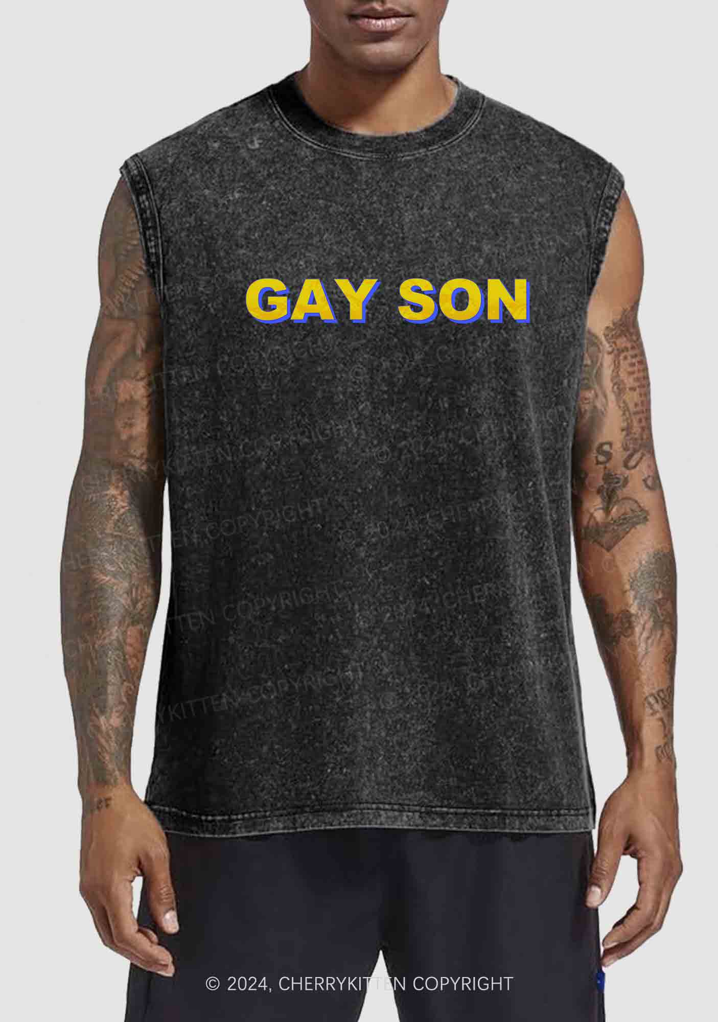 Gay Son Y2K Washed Tank Cherrykitten