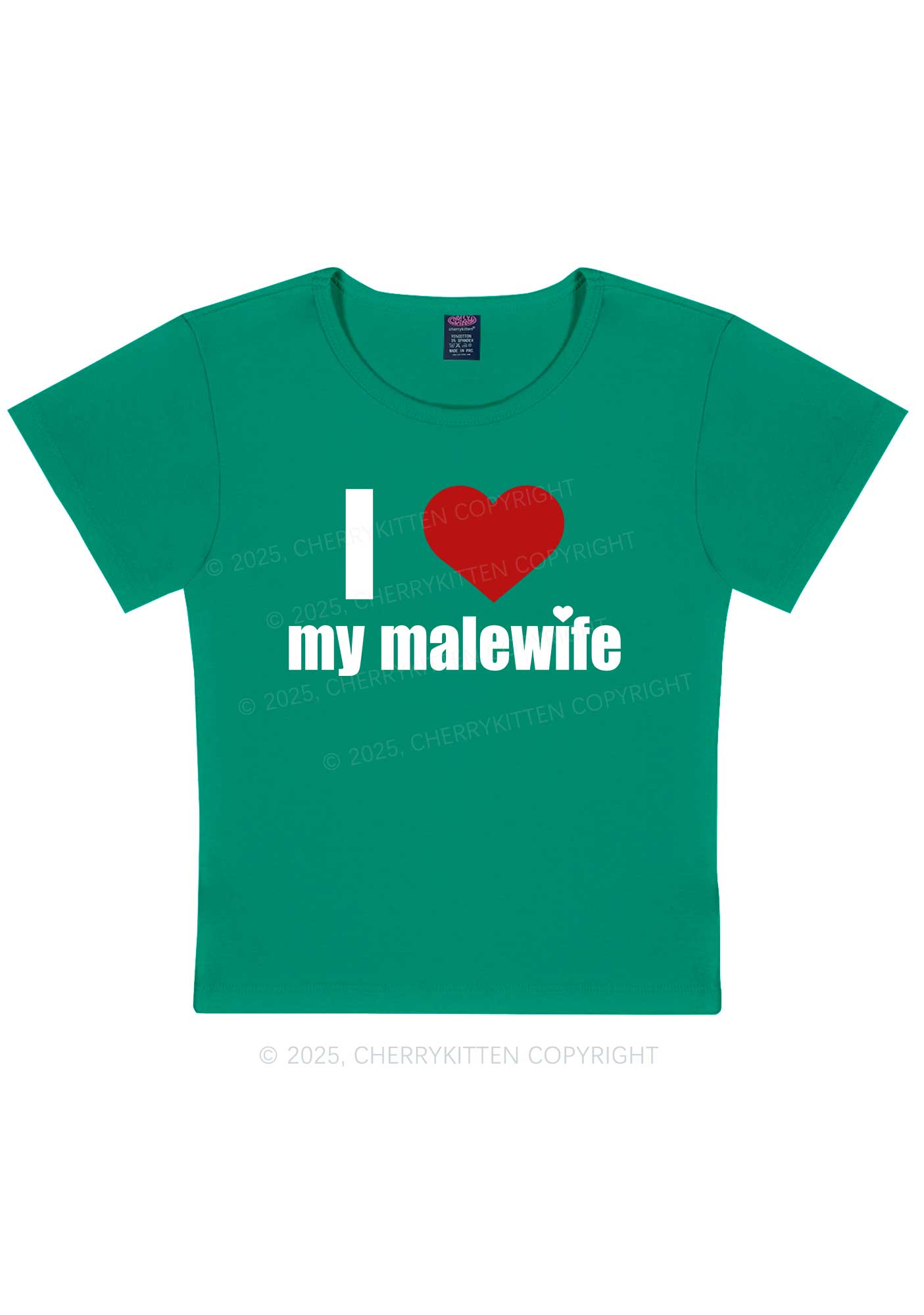 I Love My Malewife Pride Y2K Baby Tee Cherrykitten