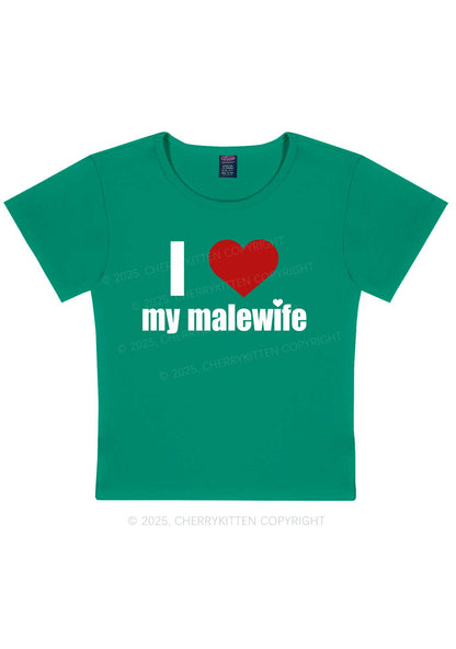 I Love My Malewife Pride Y2K Baby Tee Cherrykitten