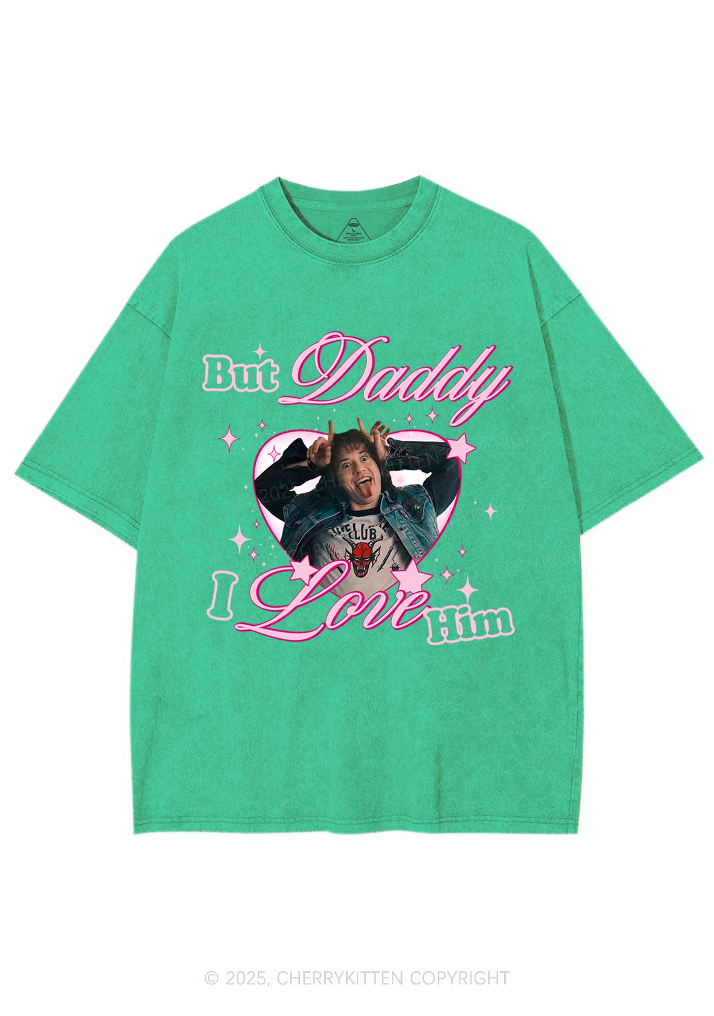But Daddy I Love EM Y2K Shirts Washed Tee Cherrykitten
