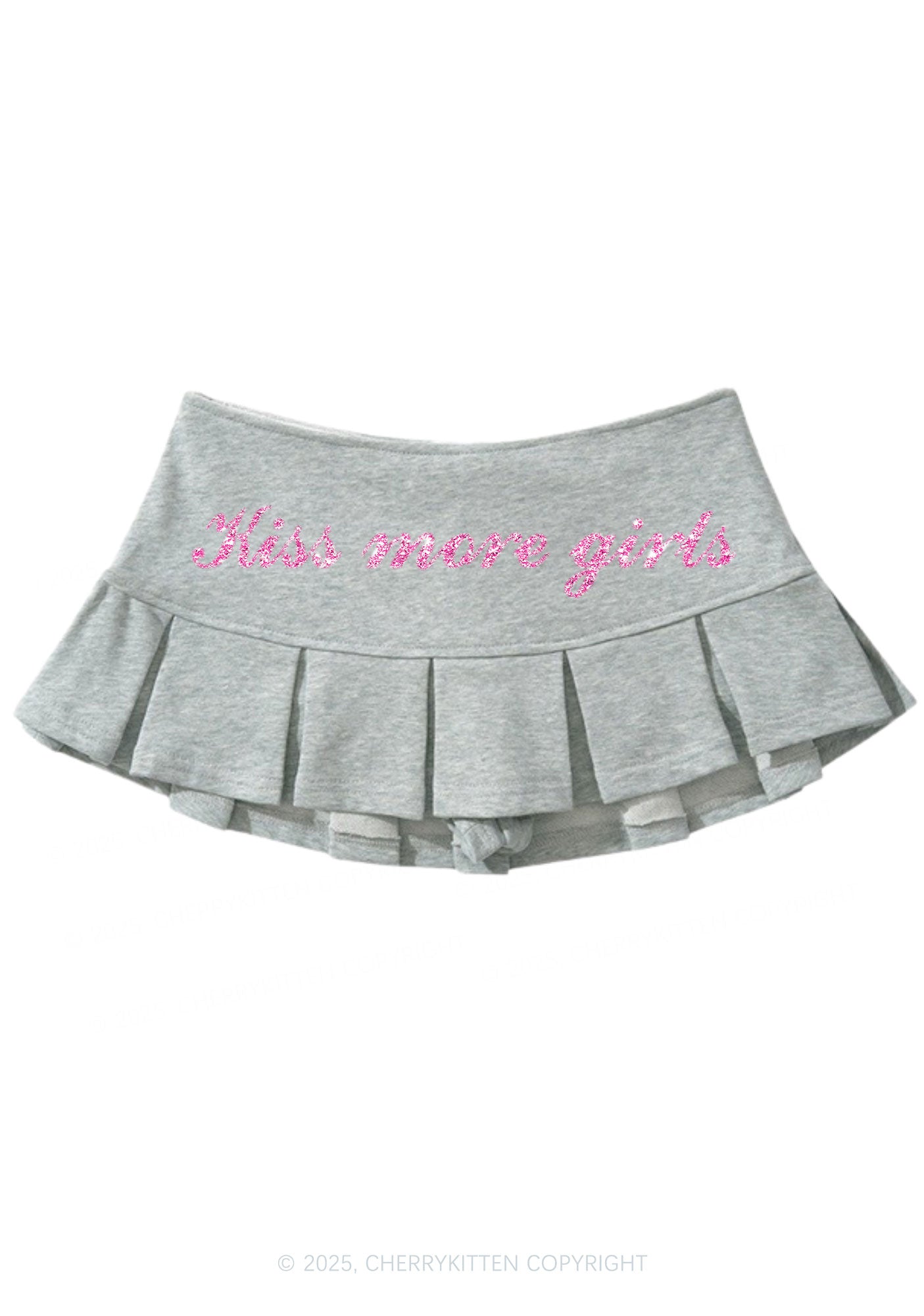 Glitter Kiss More Girls Pride Y2K Mini Pleated Skirts Cherrykitten