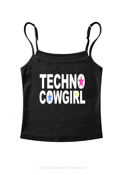 Techno Cowgirl Y2K Spaghetti Strap Cami Cherrykitten