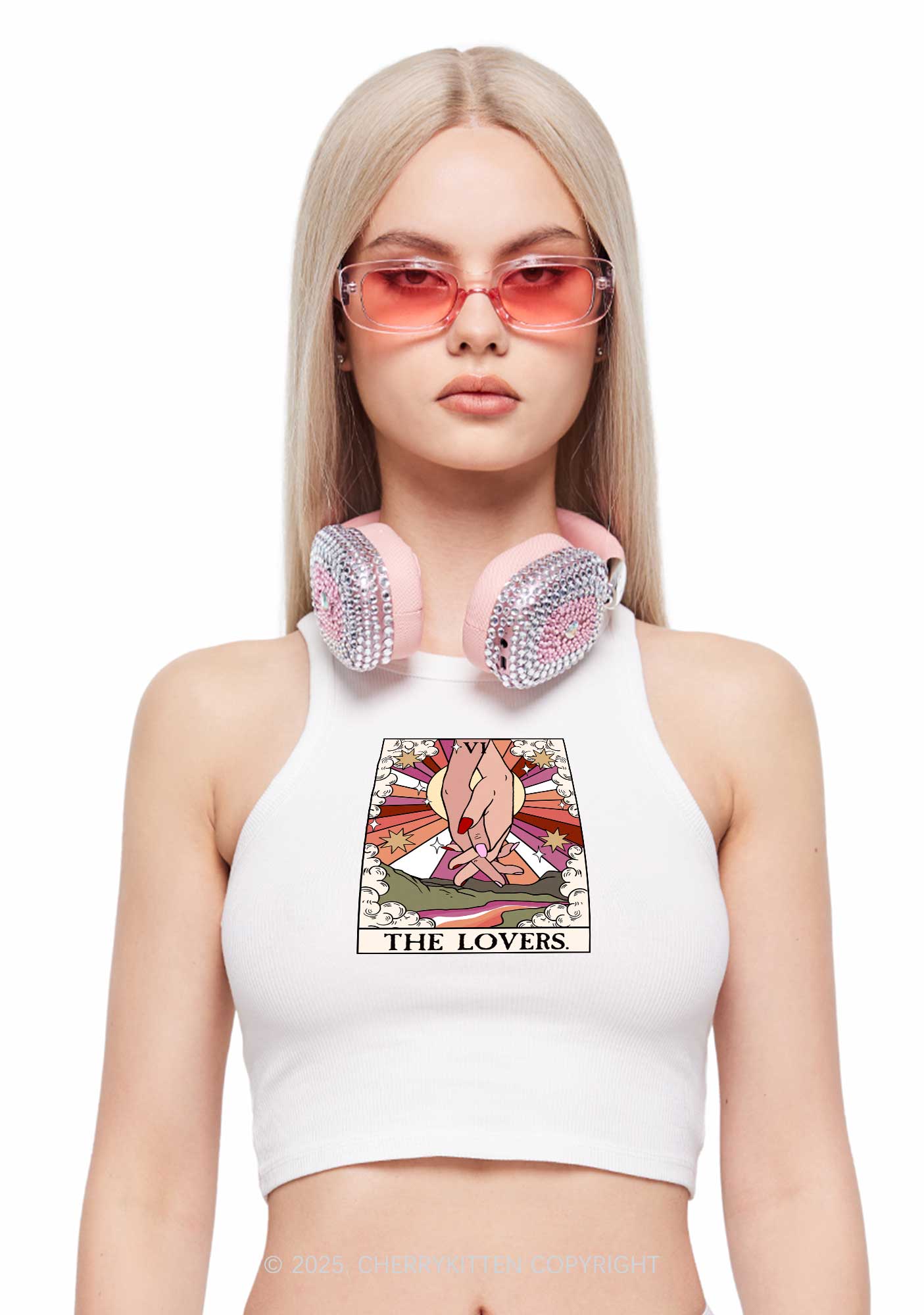 The Lesbian Lovers Y2K Crop Tank Top Cherrykitten