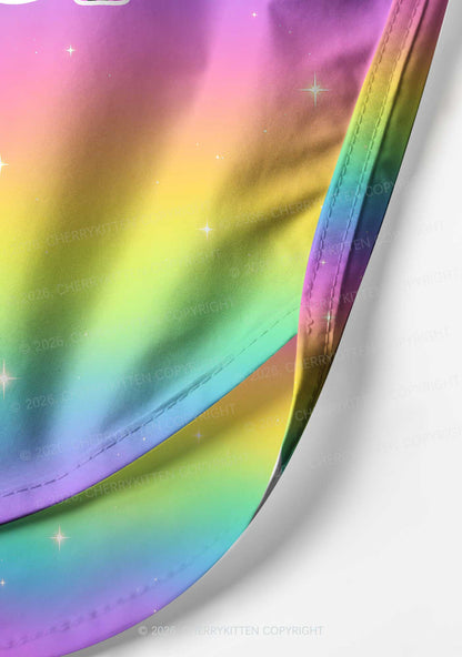 Rainbow Faggot Pride Y2K Print Men Beach Shorts Cherrykitten