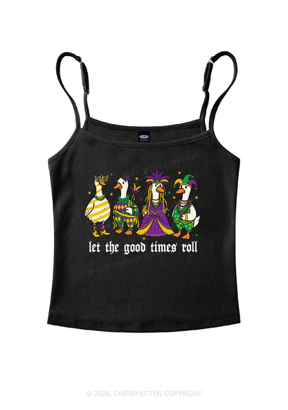 Let The Good Times Roll Y2K Spaghetti Strap Cami Cherrykitten