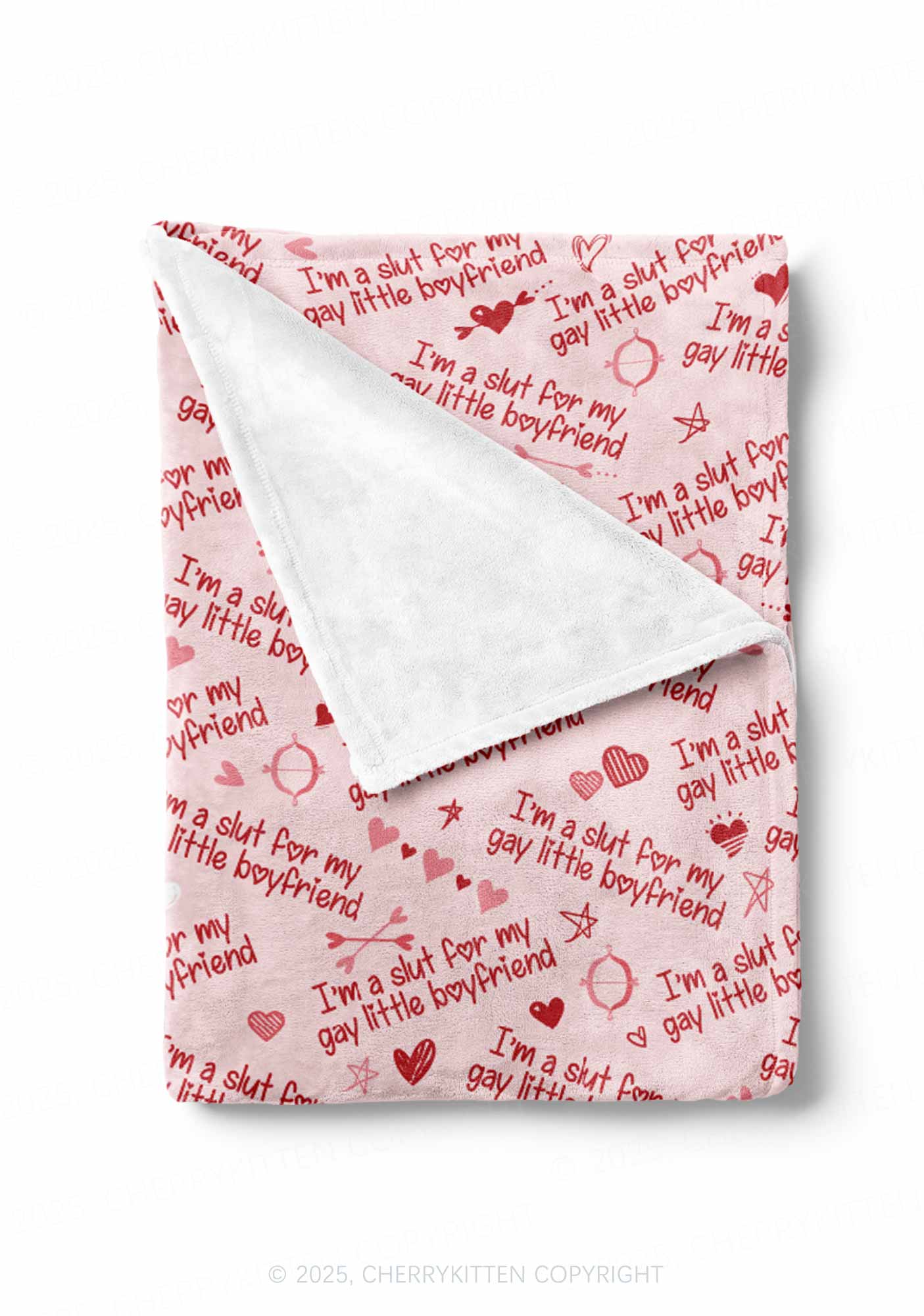 Slxt For My Gay BF Valentine's Day Y2K Plush Blanket Cherrykitten