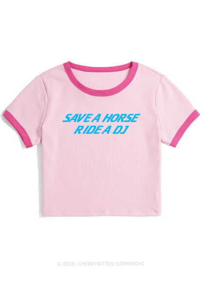 Ride A DJ Y2K Ringer Tee Cherrykitten