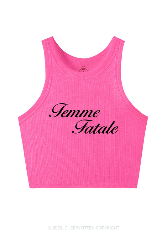 Femme Fatale Pride Y2K Crop Tank Top Cherrykitten