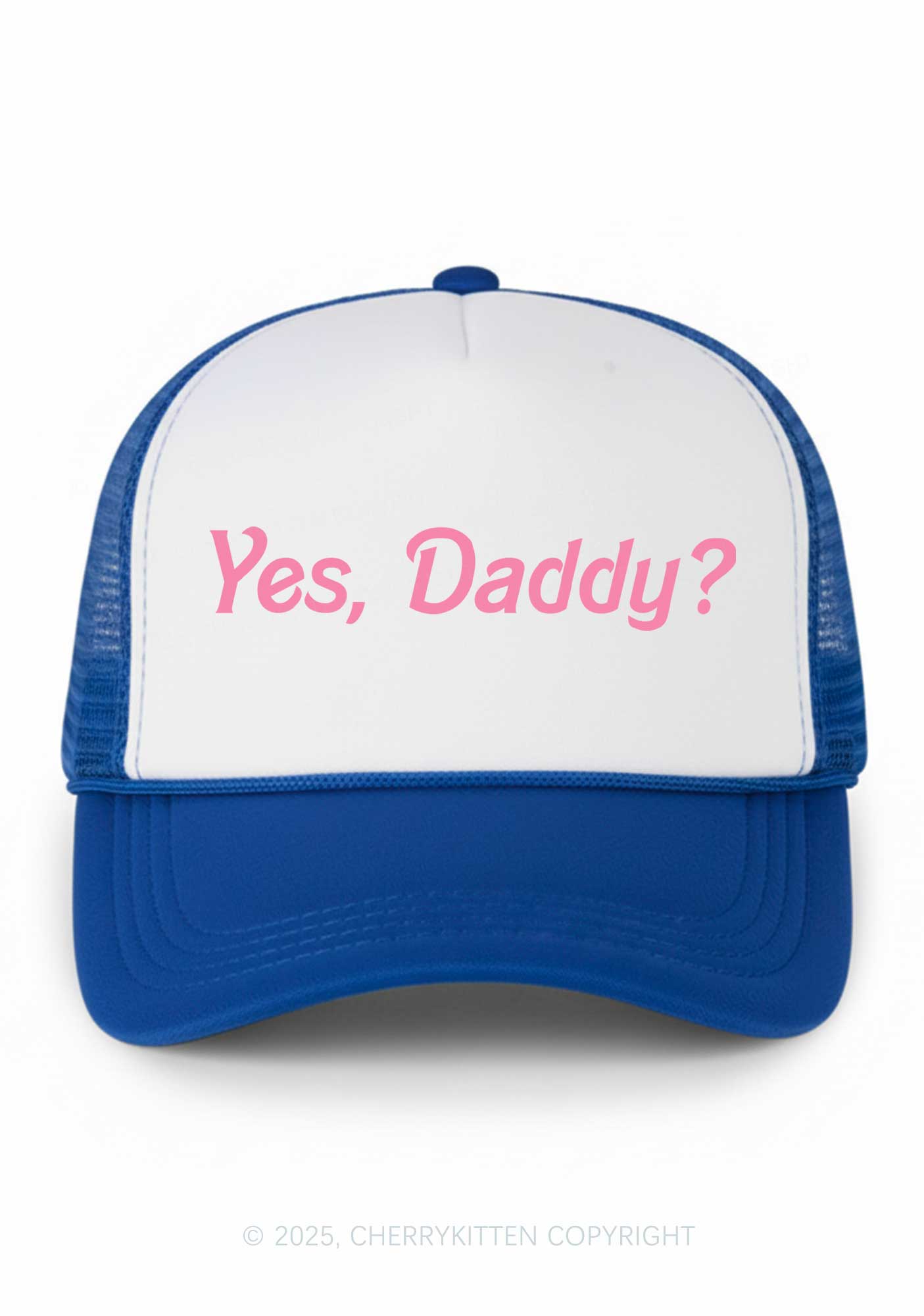 Yes Daddy Valentine's Day Y2K Colorblock Trucker Hat Cherrykitten