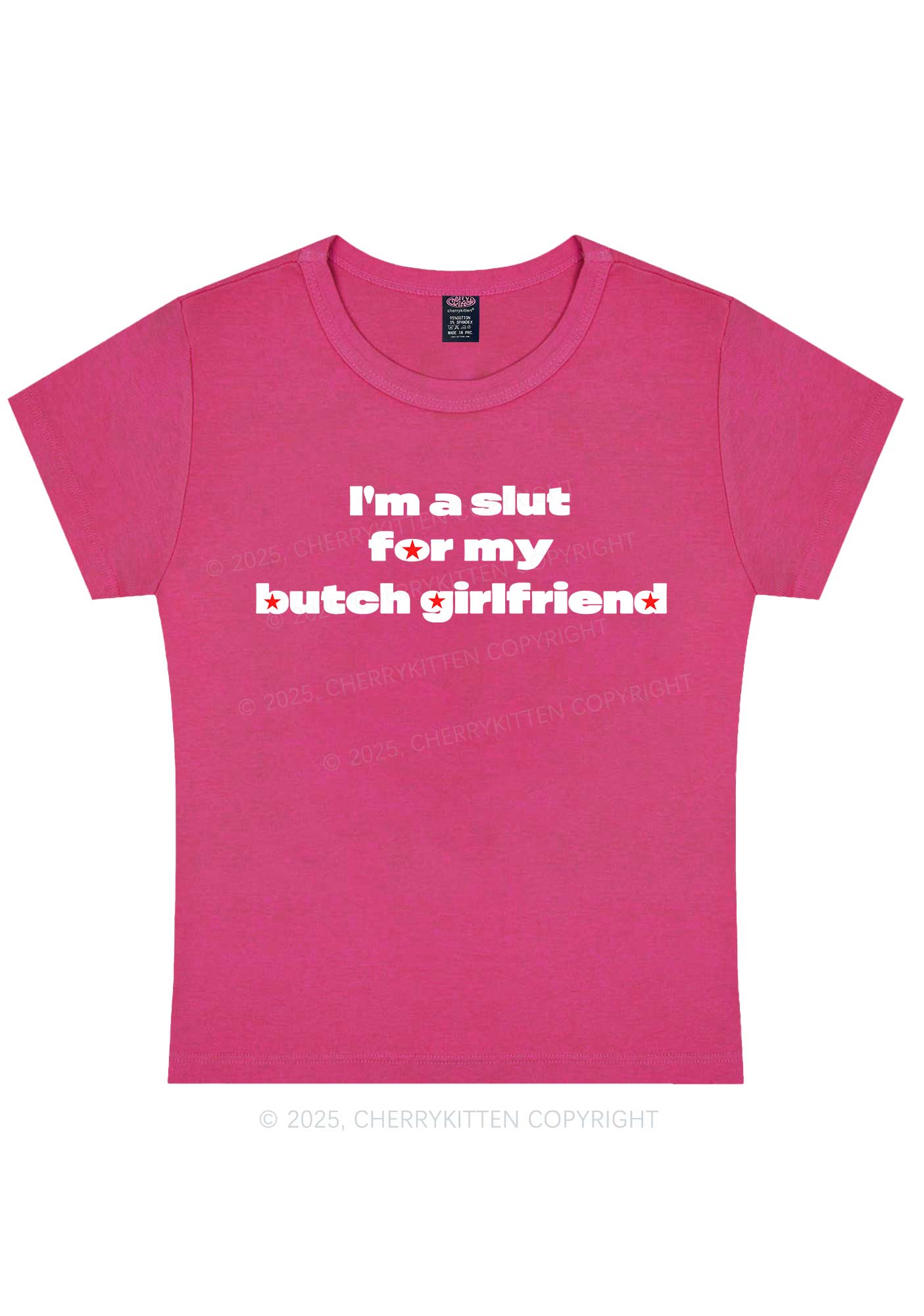 Slxt For Butch Girlfriend Pride Y2K Baby Tee Cherrykitten