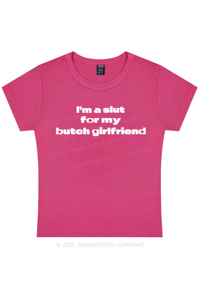Slxt For Butch Girlfriend Pride Y2K Baby Tee Cherrykitten