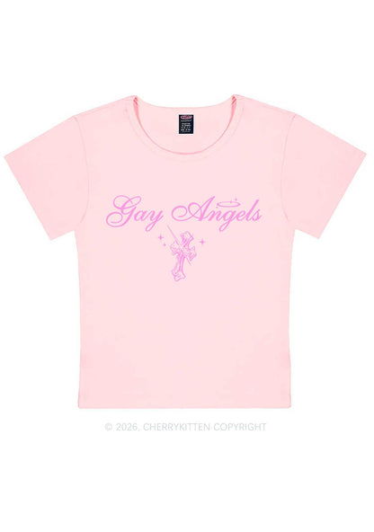Gay Angels Pride Y2K Baby Tee Cherrykitten