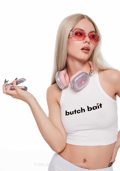 Butch Bait Heart Y2K Crop Tank Top Cherrykitten