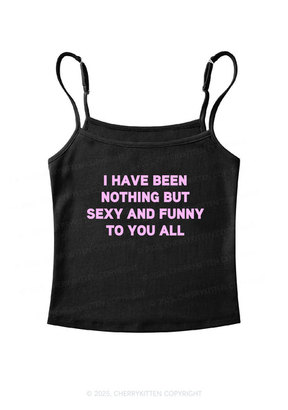 I Have Been Funny Y2K Spaghetti Strap Cami Cherrykitten