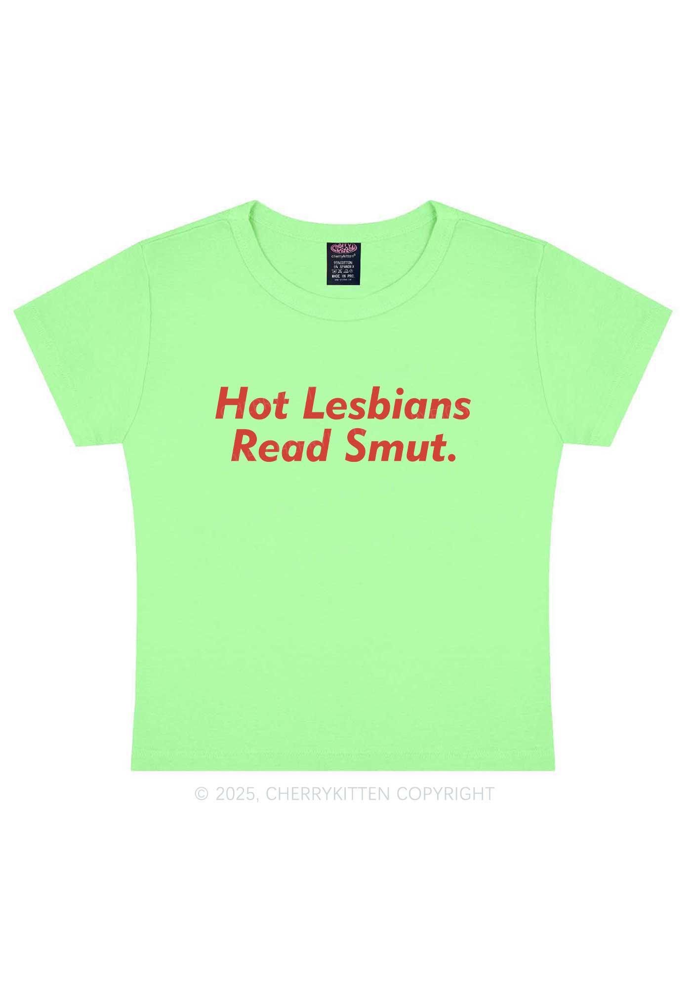 Hot Lesbians Read Smxt Y2K Baby Tee Cherrykitten
