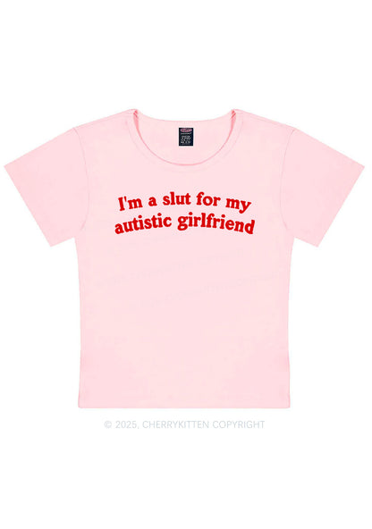 Slxt For My Autistic GF Y2K Baby Tee Cherrykitten