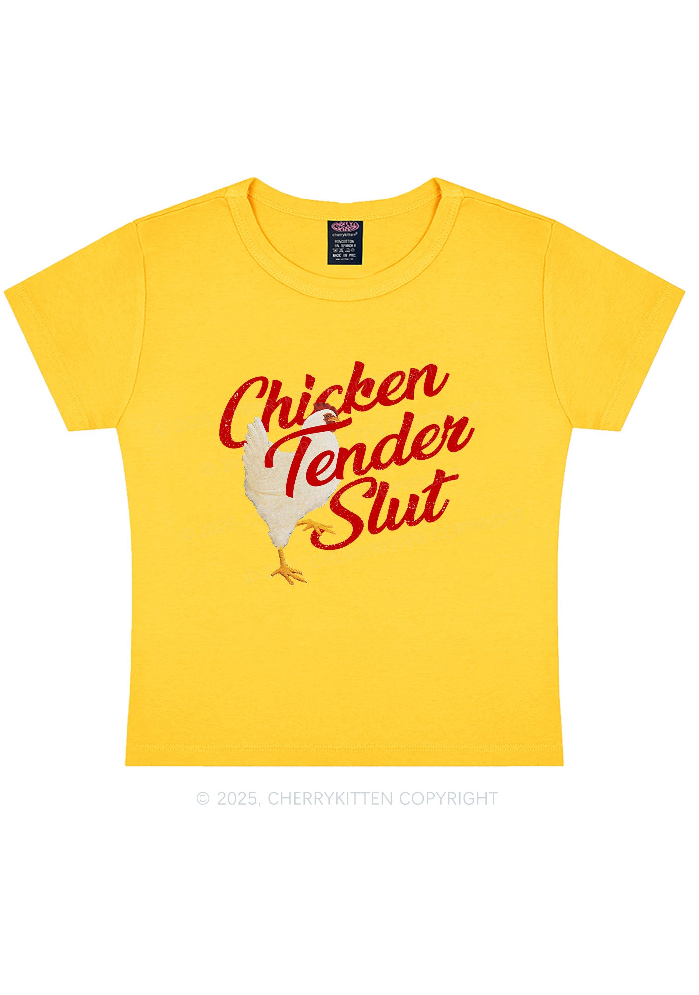 Chicken Tender Slxt Y2K Baby Tee Cherrykitten