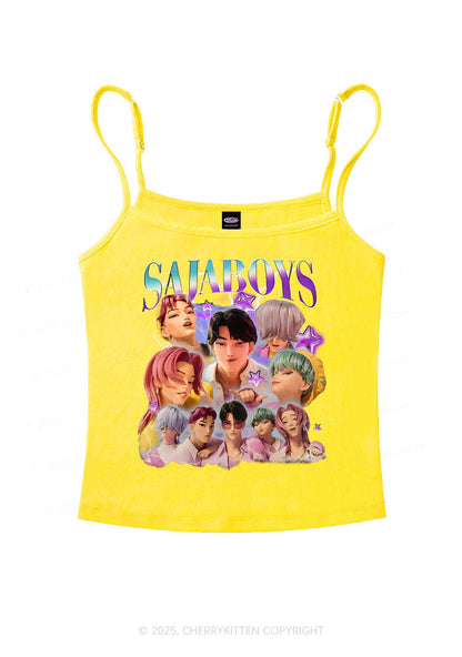 Kpop Boys Y2K Spaghetti Strap Cami Cherrykitten